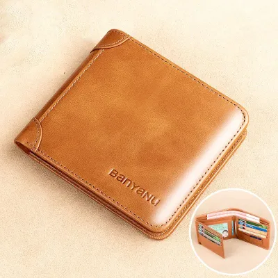 GENUINE LEATHER LIGHT BROWN WALLET