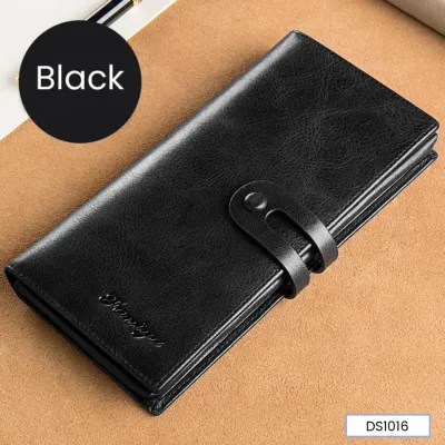 Genuine Leather Capacious Long Wallet