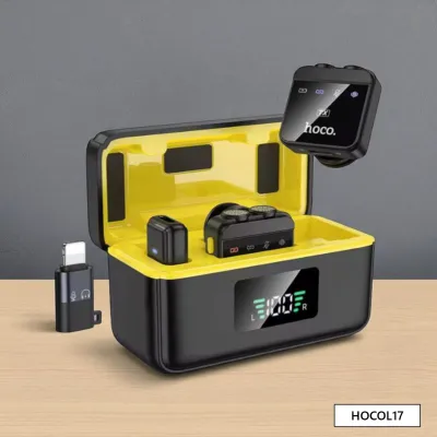 Hoco L17 Dual-Mic Magnetic Lavalier Wireless Digital Microphone (iP/Type-C)