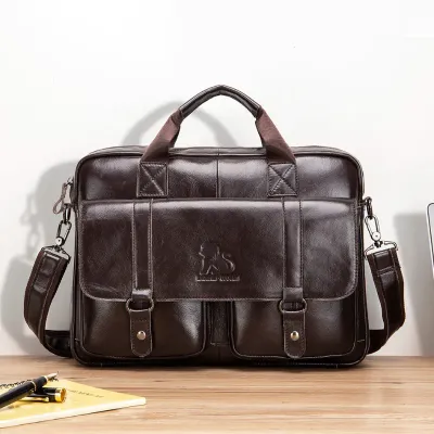 GENUINE LEATHER BRIEFCASE SHOULDER BAG GB-OL91503C