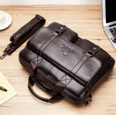 GENUINE LEATHER BRIEFCASE SHOULDER BAG GB-OL91503C