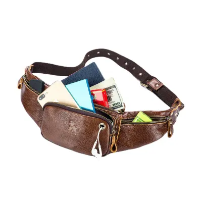 GENUINE LEATHER WAIST BAG OL91123Br