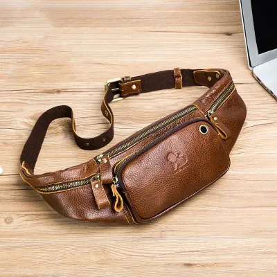 GENUINE LEATHER WAIST BAG OL91123Br