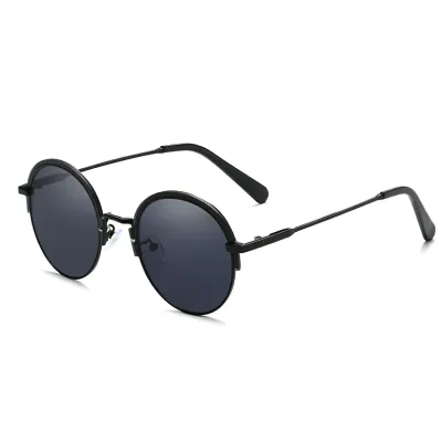 METAL ROUND FRAME ANTI UV UNISEX SUNGLASSES CJ7165BB