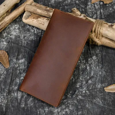 GENUINE LEATHER BIFOLD LONG WALLET GB-8031Br