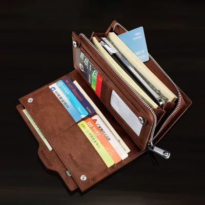 GENUINE LEATHER LUXURY LONG WALLET WP1566Br