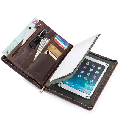 MULTIFUNCTIONAL GENUINE LEATHER CORPORATE TABLET BAG GB-ST8801