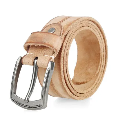 VERSATILE RETRO COWHIDE WASHED BELT DN567Br