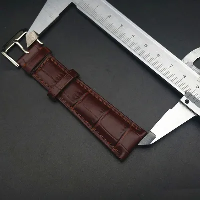 CROCODILE PATTERN GENUINE LEATHER WATCH STRAP 0108BrS