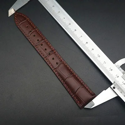 CROCODILE PATTERN GENUINE LEATHER WATCH STRAP 0108BrS