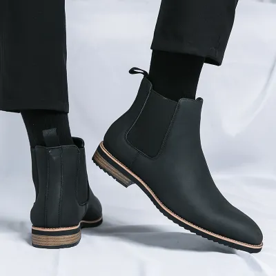 POINTED TOE CASUAL LEATHER BOOT GB-8589