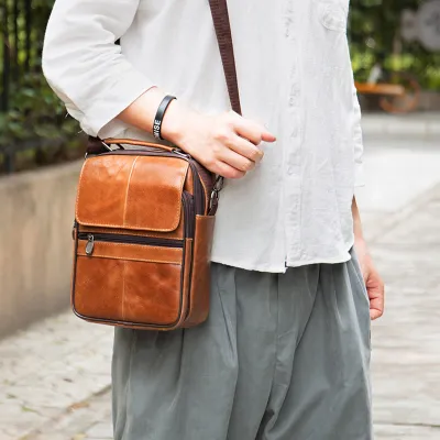 GENUINE LEATHER WAIST BAG MR6037LBr