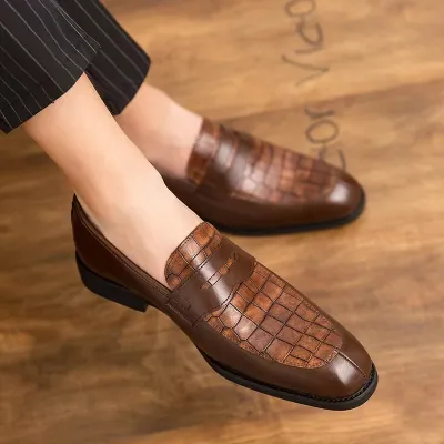 EUROPEAN STYLE CASUAL POINTED RETRO LOAFER GB-6009