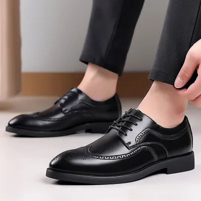 BUSINESS BREATHABLE SOFT SOLE VERSATILE LEATHER SHOE GB-6010