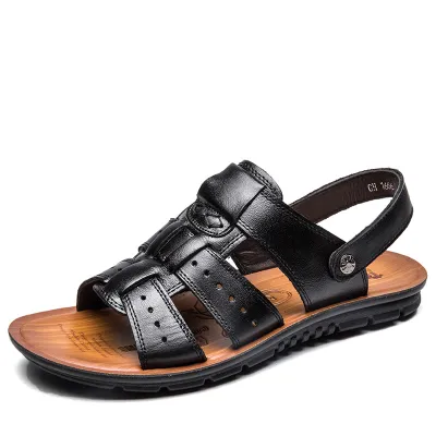 OPEN TOE GENUINE LEATHER CLASSIC SANDAL GB-1666
