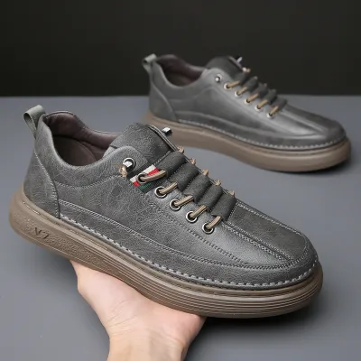 BREATHABLE KOREAN STYLE TRENDY LEATHER SHOE GB-2036