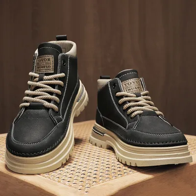 HIGH-TOP BRITISH STYLE RETRO SHOE GB-6025