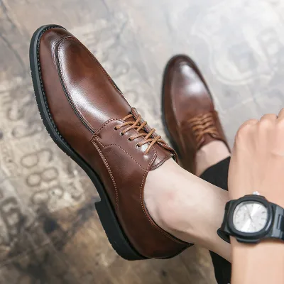 BRITISH STYLE LACE-UP LEATHER SHOE GB-8416