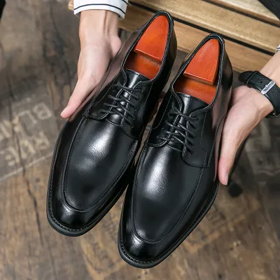 BRITISH STYLE LACE-UP LEATHER SHOE GB-8416