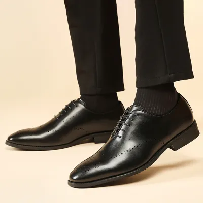 GENUINE LEATHER BROGUE BUSINESS FORMAL SHOE GB-9910