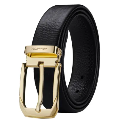 GENUINE LEATHER PIN BUCKLE BELT WP20523BG