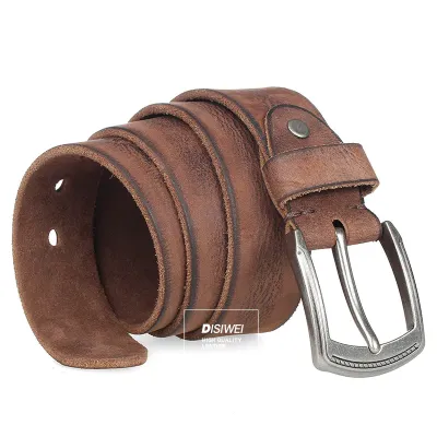 VERSATILE RETRO COWHIDE WASHED BELT DN567C