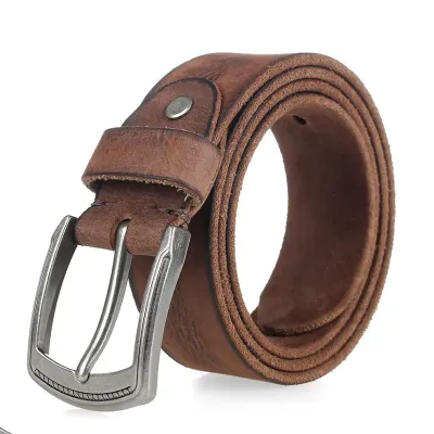 VERSATILE RETRO COWHIDE WASHED BELT DN567C