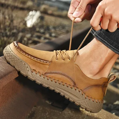  ITALIAN SINGLE CABINET HIGH-END LEATHER CASUAL SHOES  5662Y