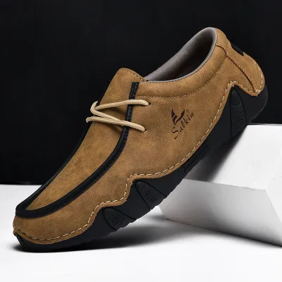 LOW-TOP TRENDY LEATHER CASUAL SHOE 1801YBr
