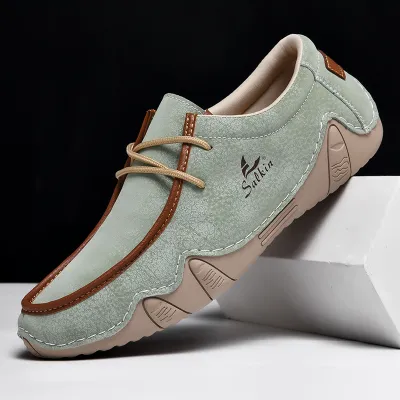 LOW-TOP TRENDY LEATHER CASUAL SHOE 1801YAGr