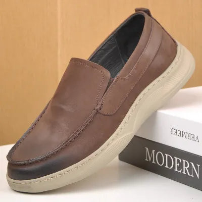 SOFT LEATHER COWHIDE COMFORTABLE TREND MEN'S SHOES 7311Br