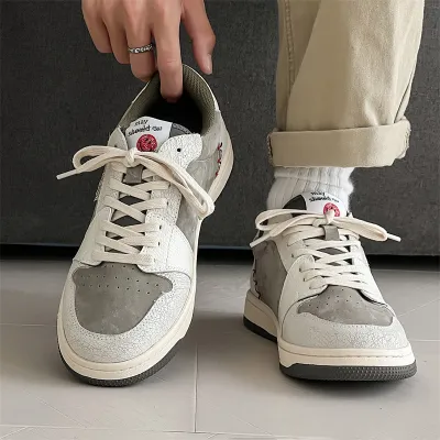 VERSATILE EMBROIDERED SKATEBOARD SHOE 1856Gy