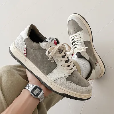 VERSATILE EMBROIDERED SKATEBOARD SHOE 1856Gy