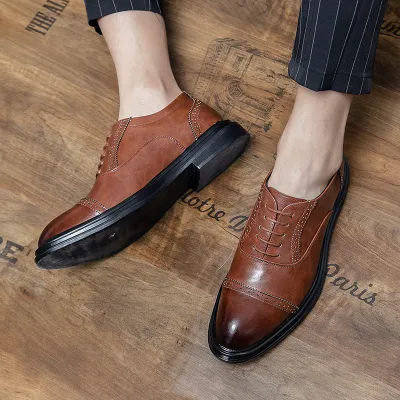 BRITISH STYLE HEIGHTENED POINTED SHOE 3101Br