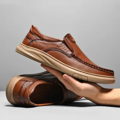 GENUINE LEATHER TRENDY SLIP-ON 2232Br