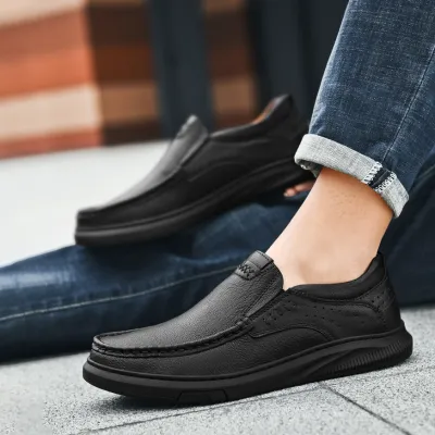 GENUINE LEATHER TRENDY SLIP-ON GB-2232