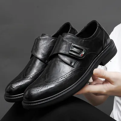 BRITISH MEN'S LEATHER CASUAL  SHOES GB-5096