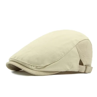 BRITISH RETRO THIN BREATHABLE DUCKBILL CAP 3308BEIGE