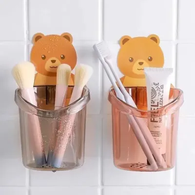 Cute Bear Toothbrush Holder Storage (1 Pc)