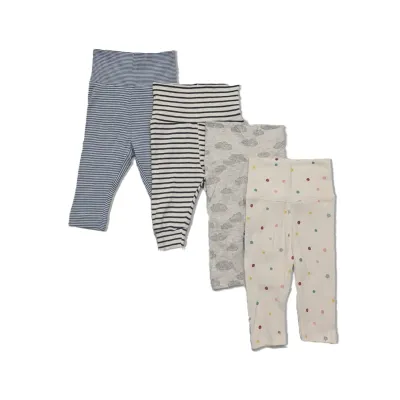 4Pcs Assorted Color Baby Trouser Set