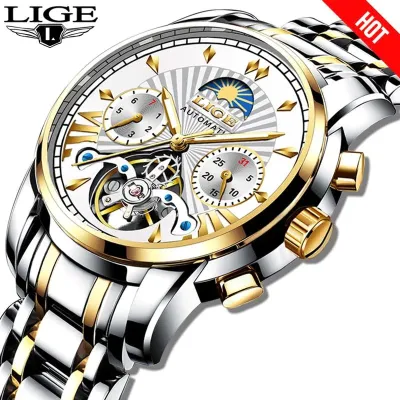 LIGE Luxury Fashion Tourbillon Automatic Mechanical Men's Watch (OCL-618)