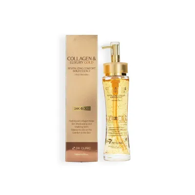 3W Clinic Collagen & Luxury Revitalizing Comfort 24K Gold Essence 150ml 