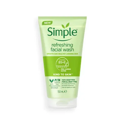 Simple Kind To Skin Refreshing Facial Wash Gel 150ml