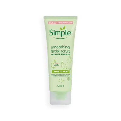 Simple Kind to Skin Smoothing Facial Scrub With Rice Granules 75ml