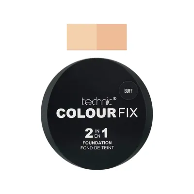 Technic Colour Fix 2 IN 1 Pressed Powder & Cream Foundation Buff 12g