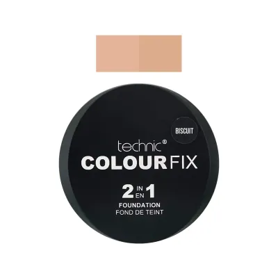 Technic Colour Fix 2 in 1 Powder Plus Foundation - Biscuit - 12g