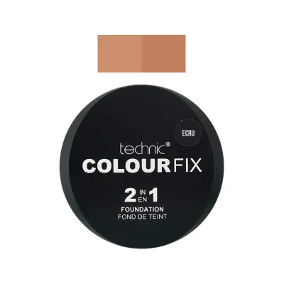 Technic Colour Fix 2 in 1 Powder Plus Foundation - Ecru - 12g