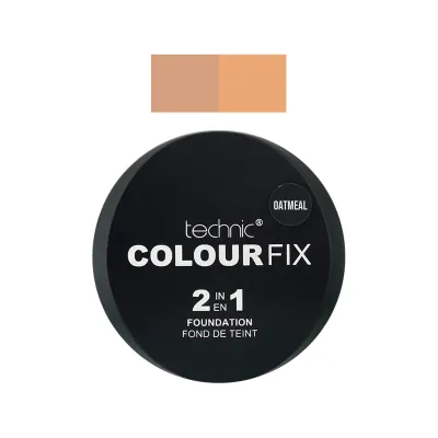 Technic Colour Fix 2 in 1 Powder Plus Foundation - Oatmeal - 12g