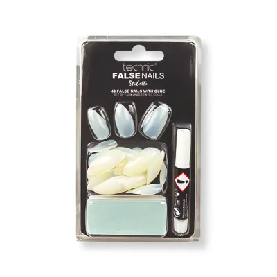 Technic False Nails -Set of 48 False nails with Glue