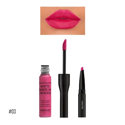 Absolute New York Matte Made In Heaven Liquid Lipstick & Liner Duo MLIH03 Hyped - 4.2g